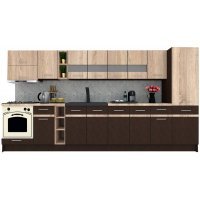 Bucatarie MARINA NEW 370 A Wenge / Stejar Sonoma